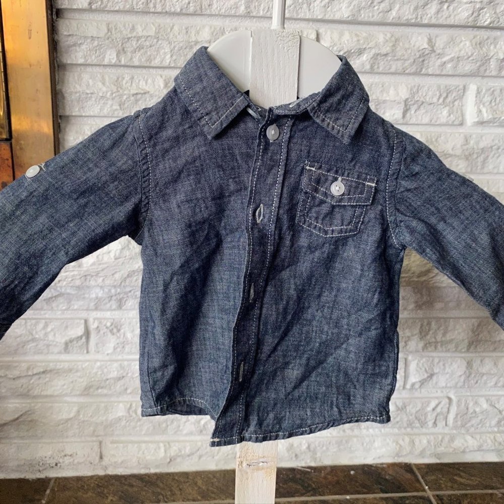 6-12 mos Boys Old Navy Denim Button Up